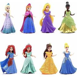 *NEW*(COLLECTORS SET) 8-PC Doll Gift Set: 3.75 Disney Princess, featuring Anna and Elsa from Frozen
