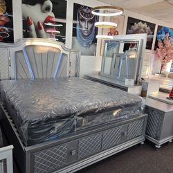 🍀🍀 Bedroom Set King 4-Pcs 