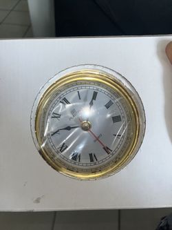  4.5" solid brass porthole clock Quartz clock