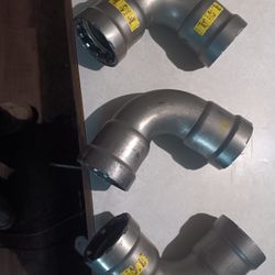 3- 11/2" Viega 90° Stainless Mega Press 