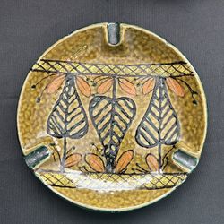 Vintage Italian Pottery Ashtray/Decor Plate 