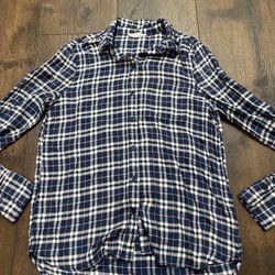 Womans Plaid Long Sleeve Shirt Size Small By Beach Lunch Lounge #15