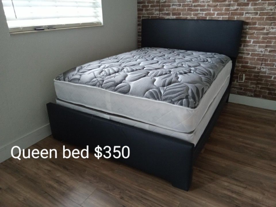 $350! Queen Bed Frame With Mattress And Box Spring Brand New Free Delivery