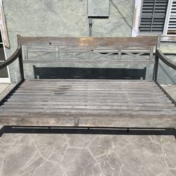 World Market Daybed Frame Antique Gray Wood