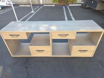 Danbury Grey 4 Drawer Media Console 78" - Excellent! Heavy!
