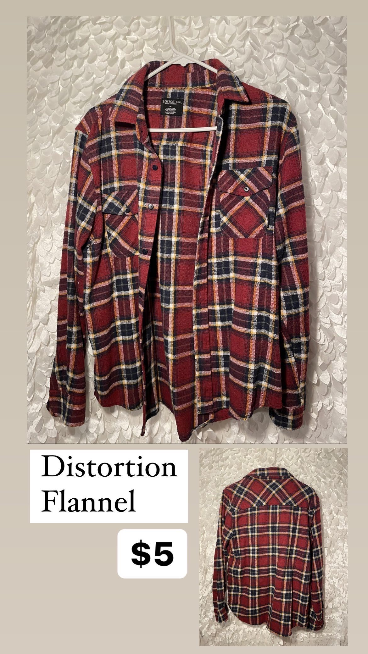 Red/blue Plaid Distortion Flannel