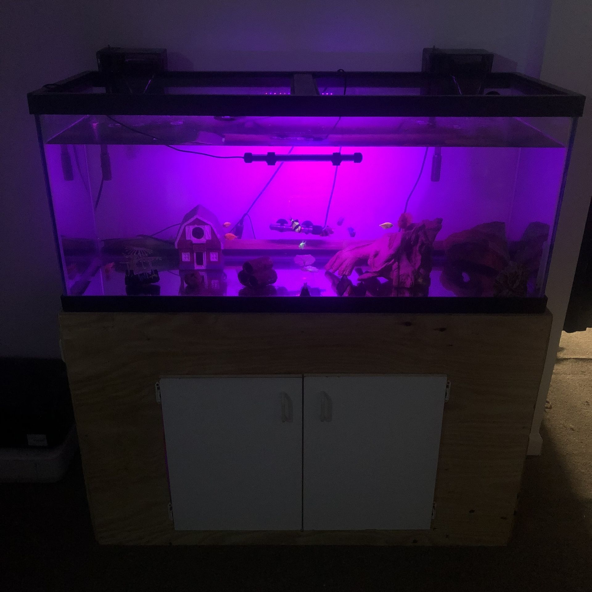 75 Gallon Aquarium Terrarium Turtle Fish Tank With Built Stand