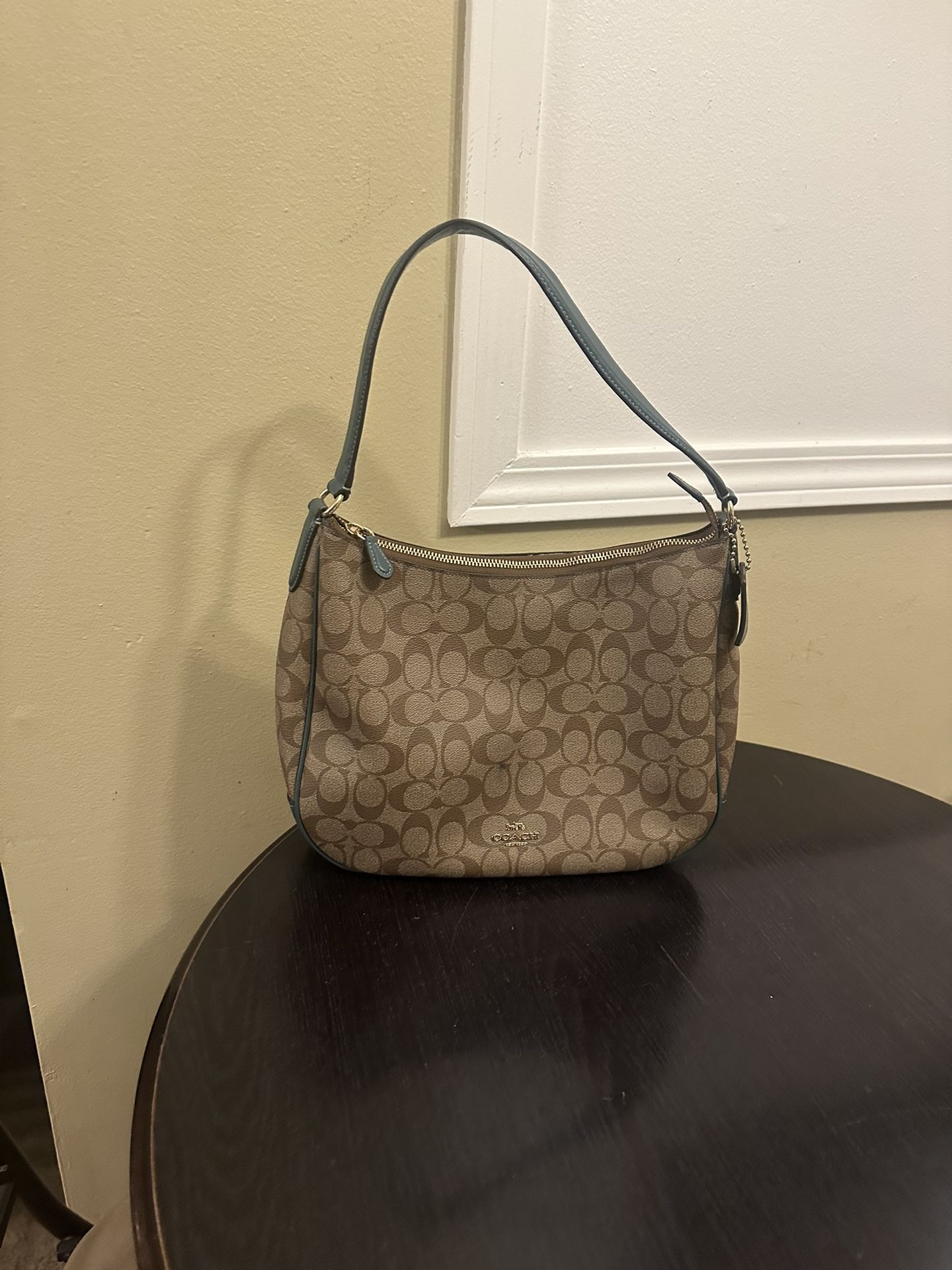 Brown and green Single Zip Coach Bag NWT AND PACKAGING NWT/NEW