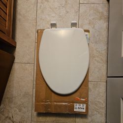 White Elongated Toilet Seat