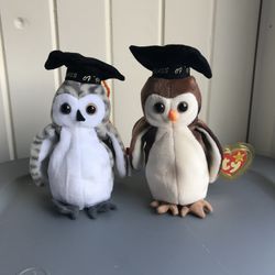Ty beanie Babies Wise And Wiser The Owls