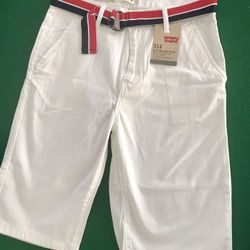 Levi’s Boys White Shorts, Vacation, Size 18, Waist 29”