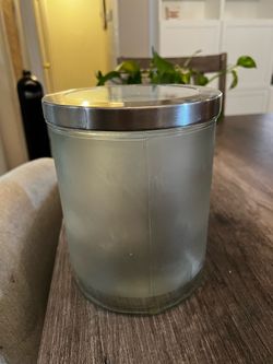 Frosted ikea jar w/ lid