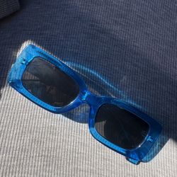 Off While Glasses Blue And White 