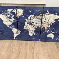 Canvas Art - World Map 