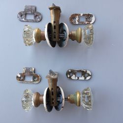 Vintage Glass 12 Point Knobs