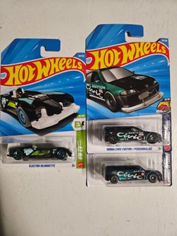 Hot Wheels Electro Silhouette & Honda Civic Custom Set