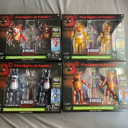 Lot of 4 | Jazwares | Five Nights At Freddy's | Endo Series - Complete Set |*NIB