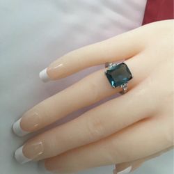 Blue Princess Ring, Size 7