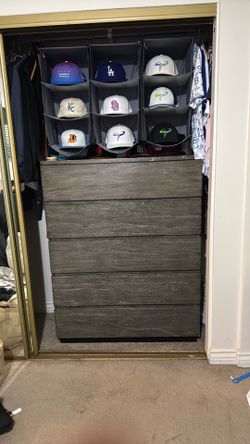 IKEA Malm Gray 5 drawer dresser