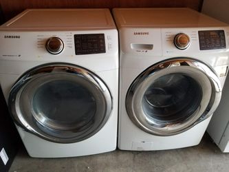 Samsung washer and gas dryer set large capacity side by side and stacklable
