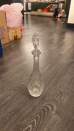 Crystal wine bottle