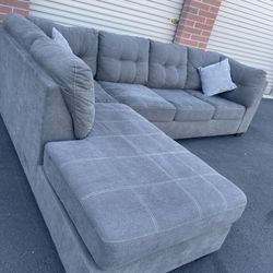 Gray Sectional Couch Pull Out Bed 