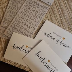 Bridesmaid Proposal Cards Wedding Stickers 