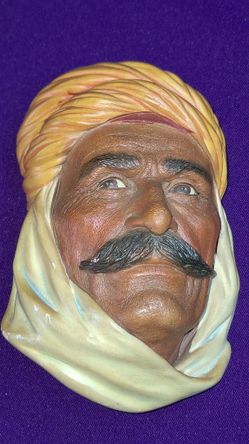 Vintage Bossons Chalkware Head Plaque Brigand Wall Hanging G12M045