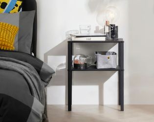 Nightstand/Side Table, IKea, black. New Open Box.