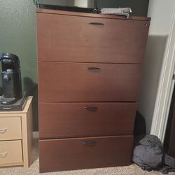 4-Drawer Lateral Wood File Cabinet