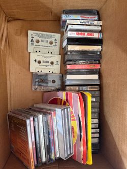 Vintage Cassettes and CDs Box