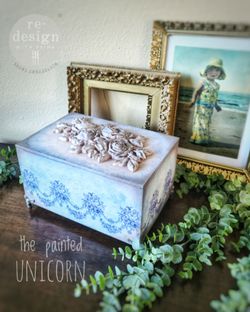 Large Floral Trinket Keepsake Jewelry Box