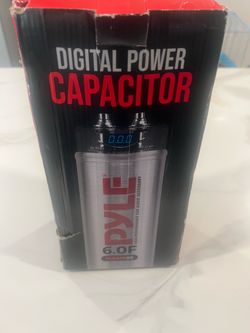 Pyle 6.0 Farad Digital Power Car Audio Capacitor with Blue Digital Display