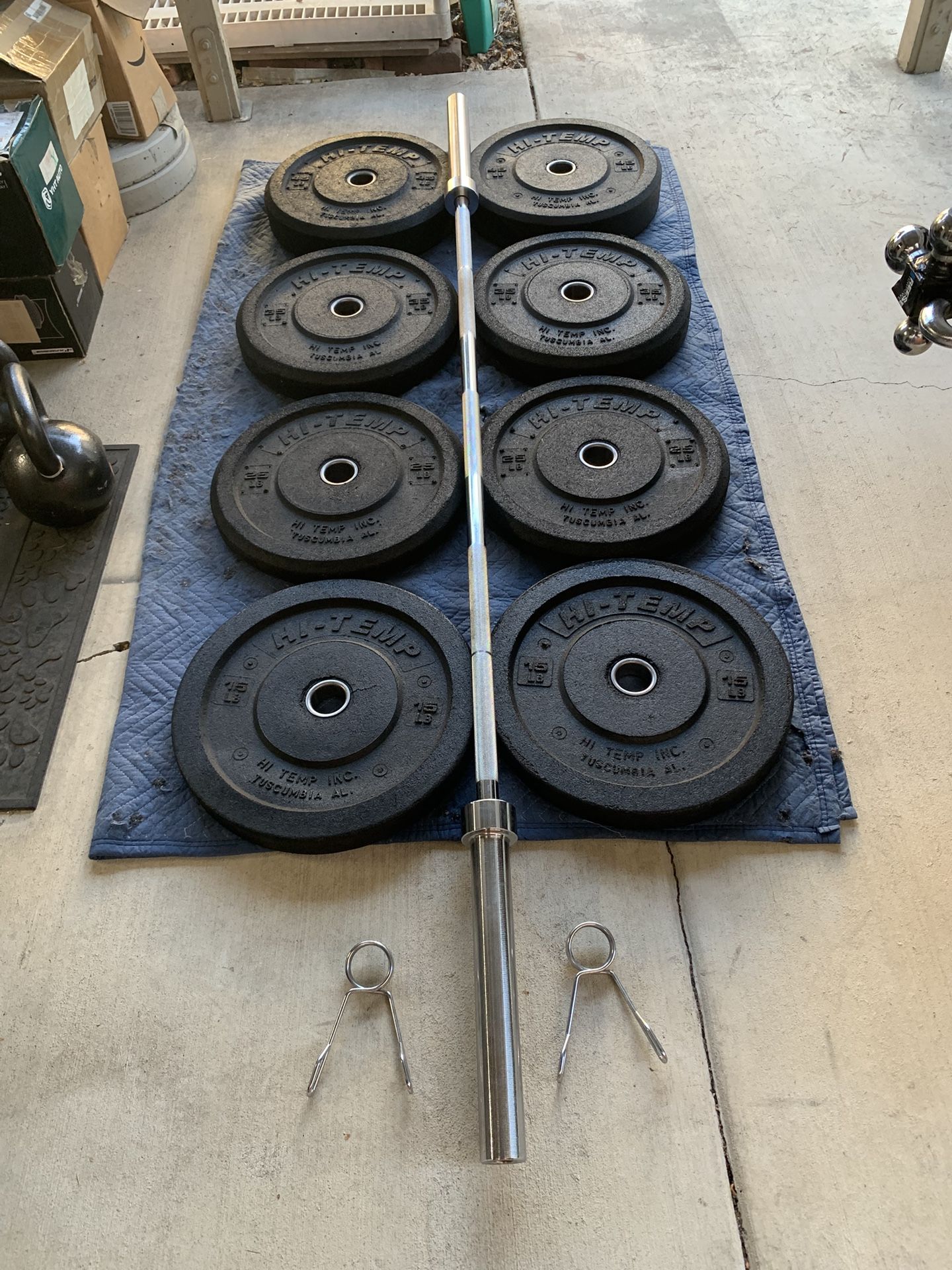 Bumper Weights Set With Bar