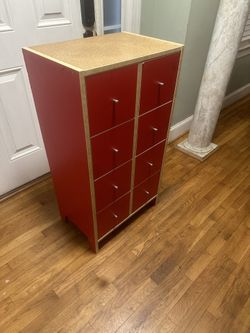 8 Draw Red Dresser 