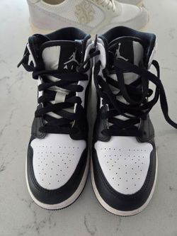 Air Jordan black and white sneakers
