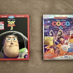 Toy Story 3 and Coco Blu-Ray Movies 