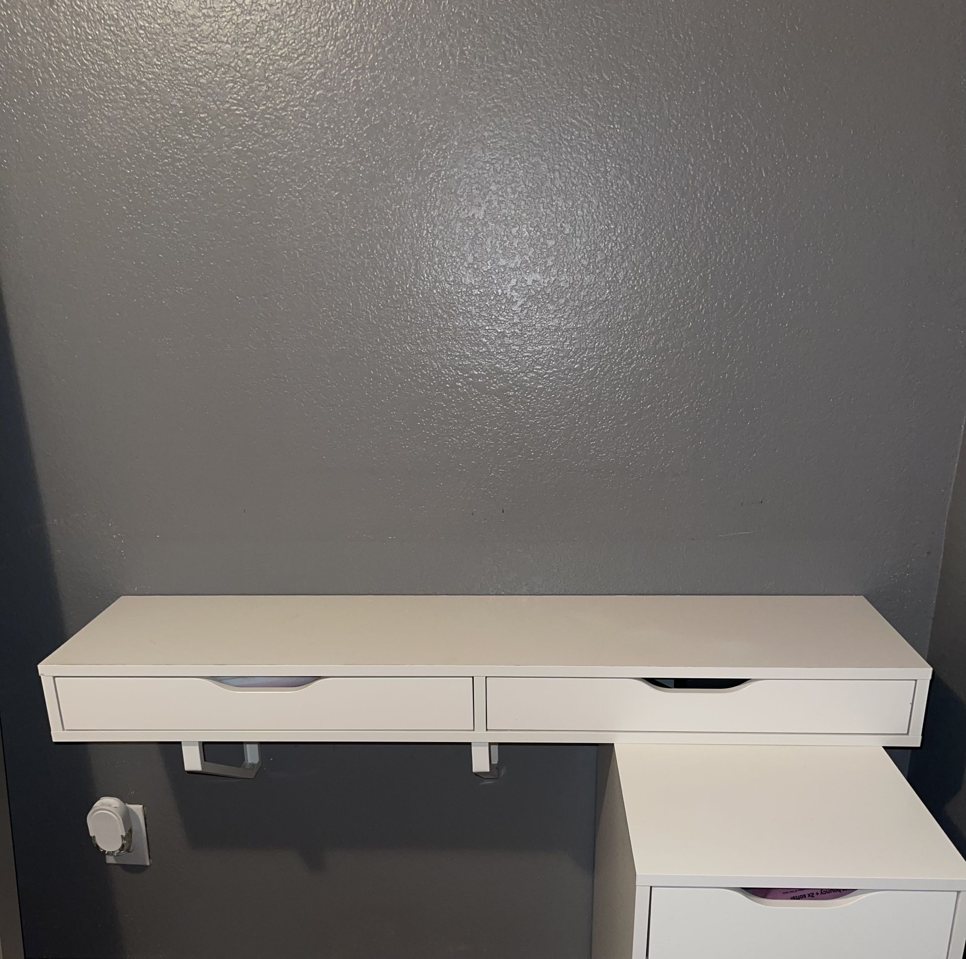 IKEA Floating Shelf With Drawers