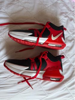Nike LeBron Witness 7s, size 7Y, Red, Black, White