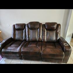 Leather Sofa Set 