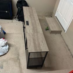 Premium TV Table 75” USB Charger & Outlet