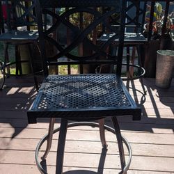 Outdoor Swivel Patio Stools- Set Of 5