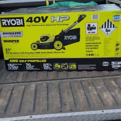 Ryobi 40volt HP  Brushless Whisper Series All Wheel Drive