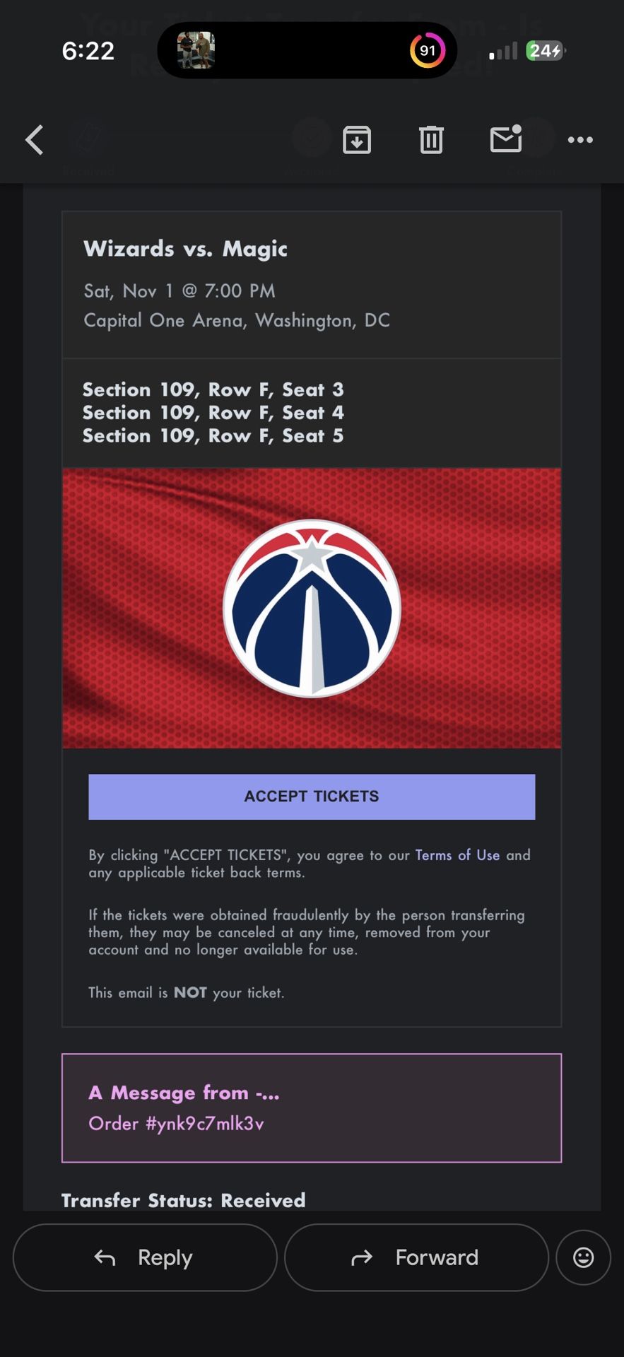 TICKETS TO WIZARDS VS MAGIC