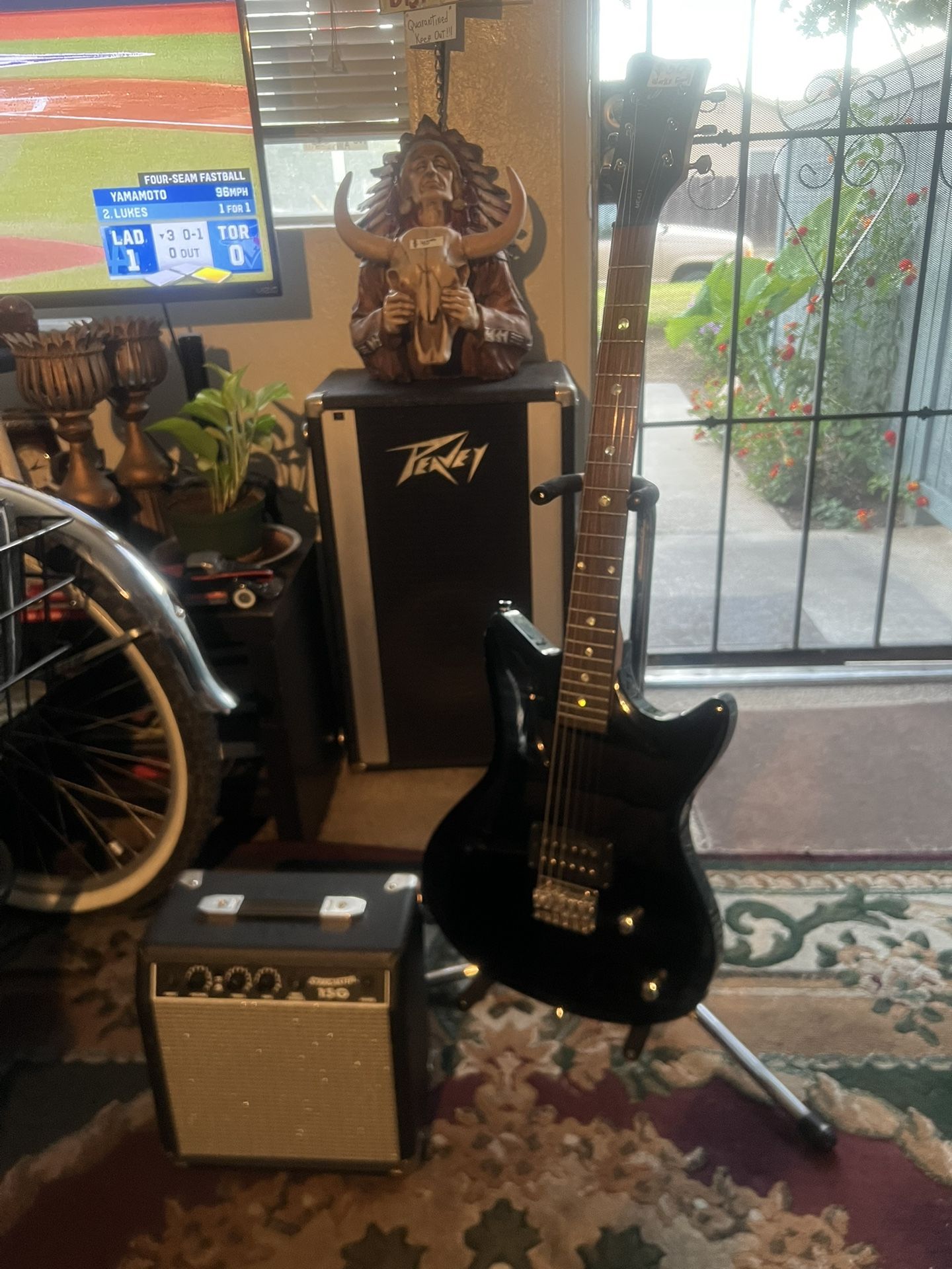 First Act Guitar & New Fender Amp! $125. New Strings!