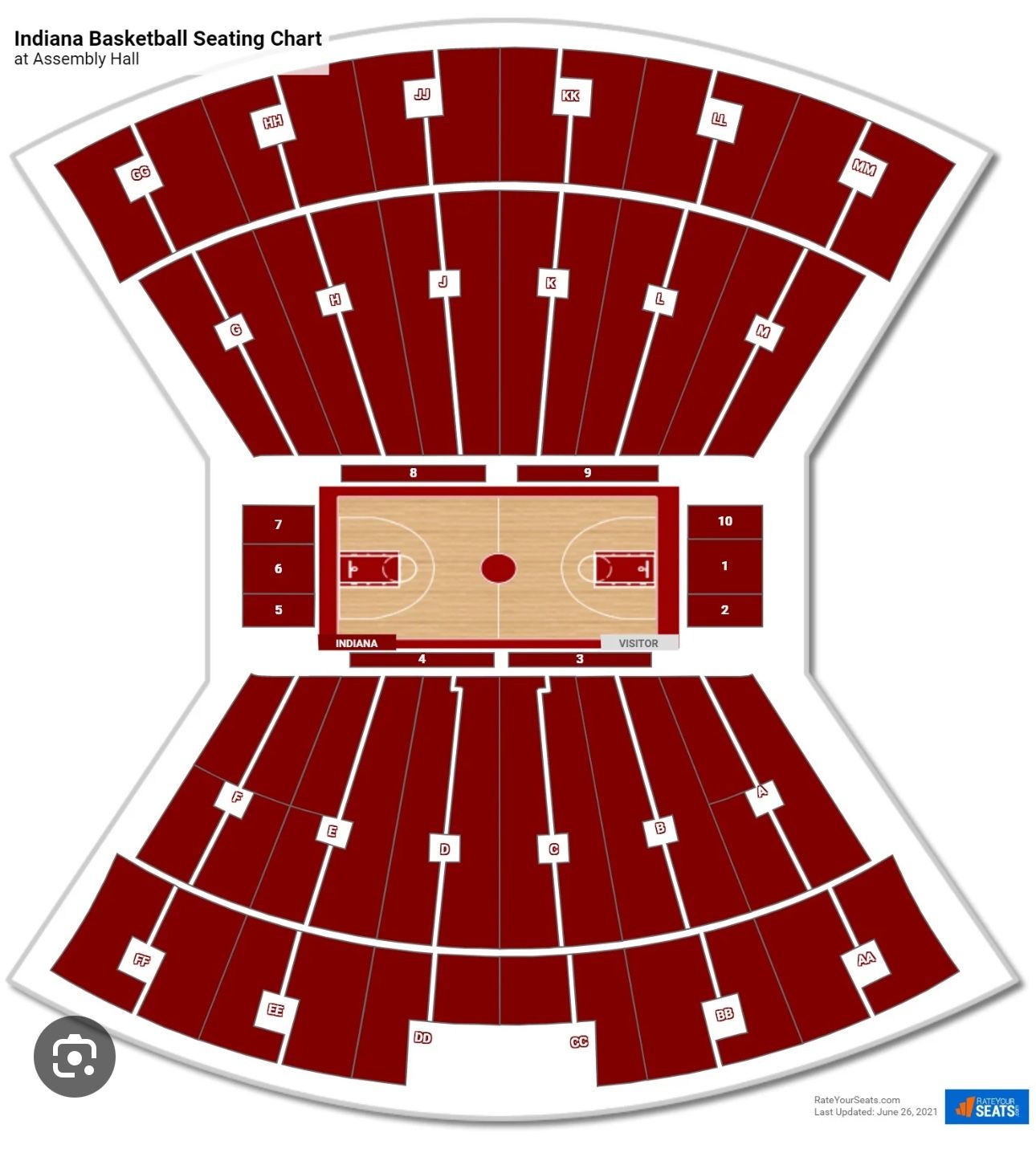 IU BASKETBALL TICKETS VS KANSAS
