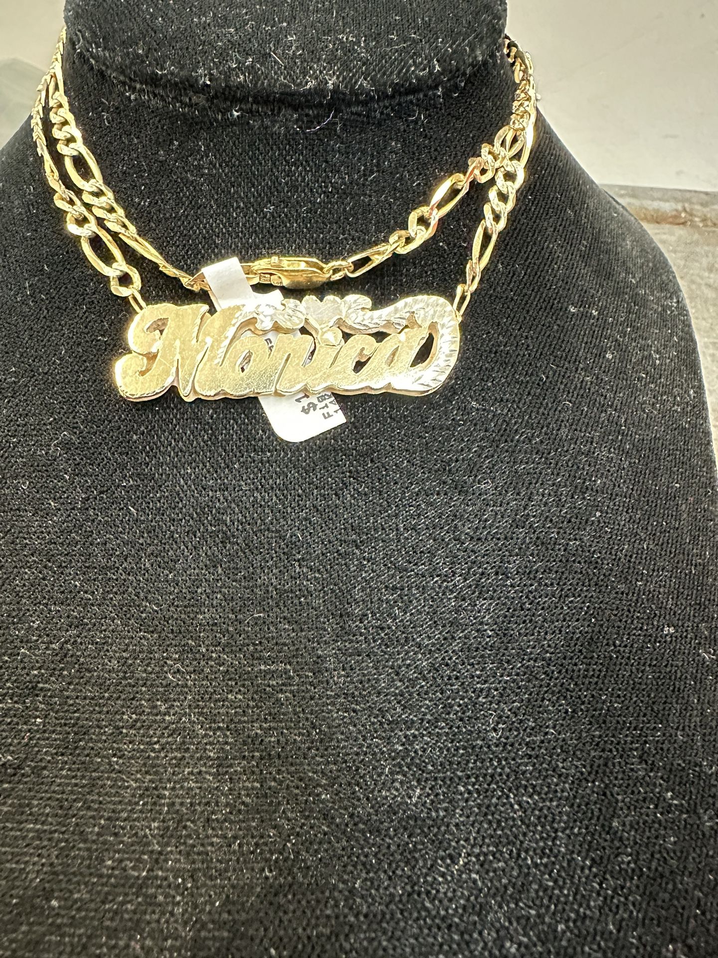 14kt Name Plate Pendant Chain