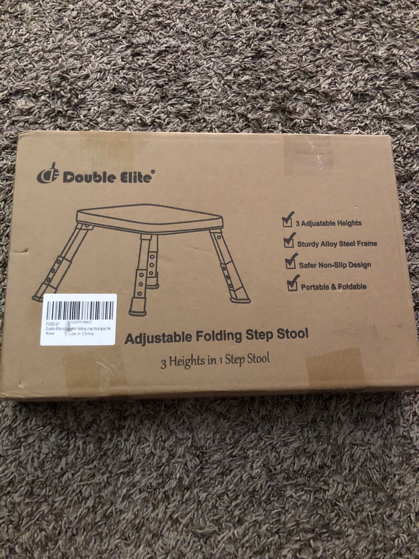 Adjustable Folding Step Stool