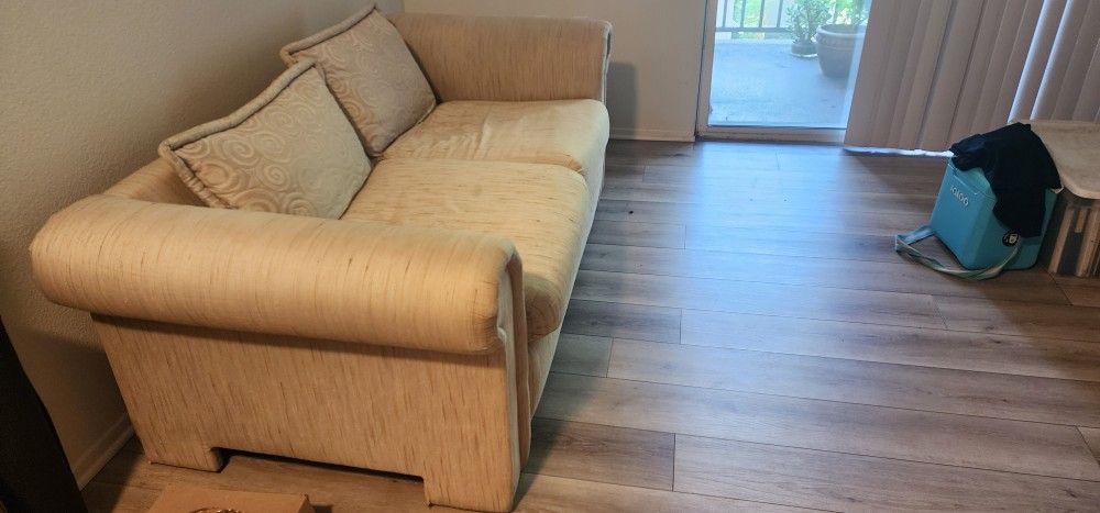 Beige Couch/ Sofa