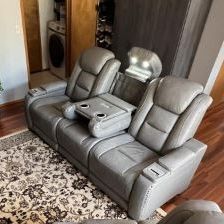 Gray Power Reclining Sofa 🔥 Brand New 